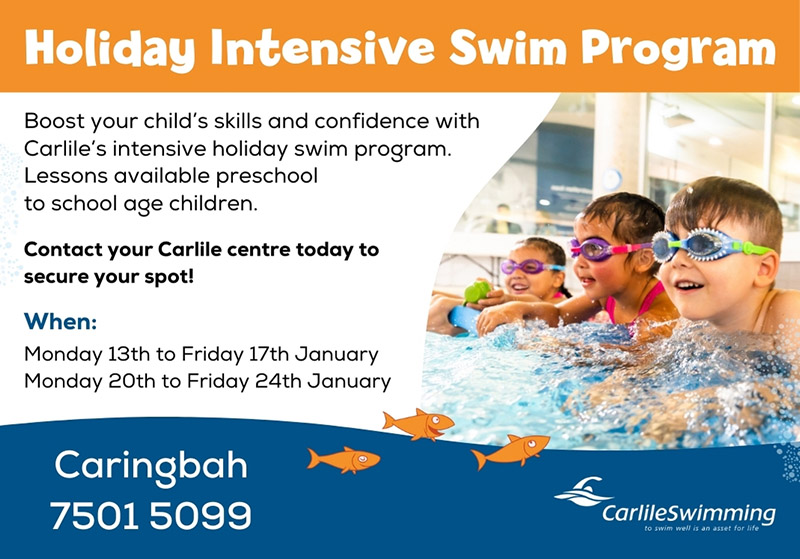 Summer Holiday Intensive Swimming Program at Carlile