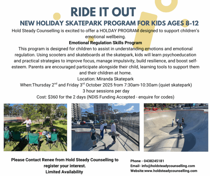Ride it Out Holiday Program – To Support Children’s Emotional Wellbeing
