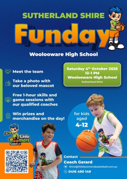 Boomers Basketball Funday – Sutherland Shire (Ages 4–12)